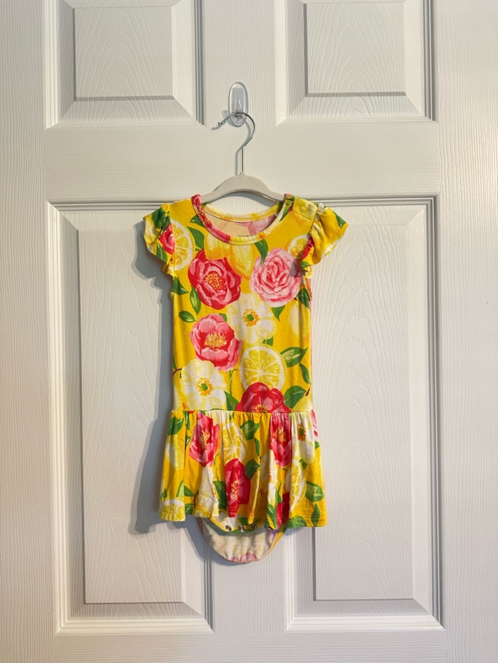 Posh Peanut Yellow Floral Onesie 18-24 months